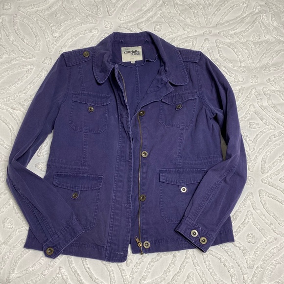 2/$20 Charlotte Russe Navy Utility Jacket - Picture 1 of 4